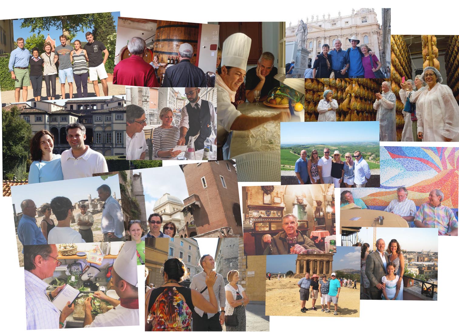 Collage of past Exquisite Italy guests